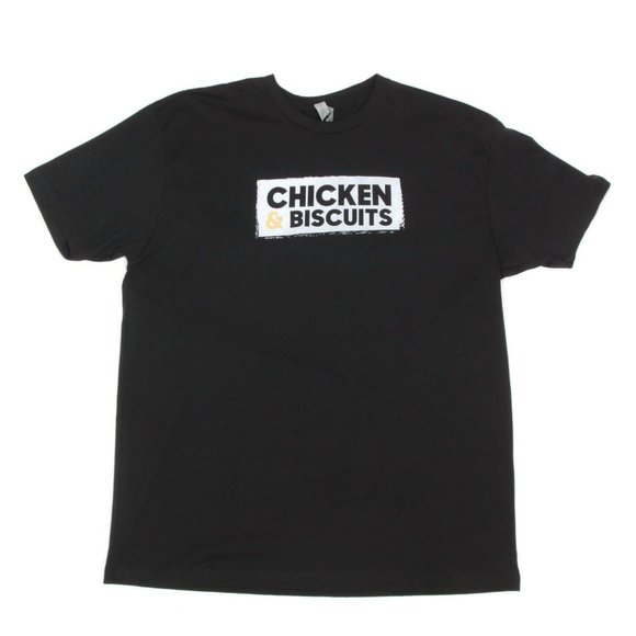 CHICKEN & BISCUITS Black Men's T-Shirt Tee size XL /278 - Picture 1 of 2
